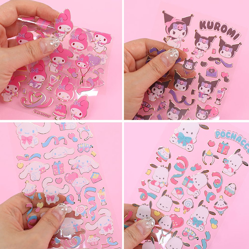 Sanrio Character Gold Bolder Sticker