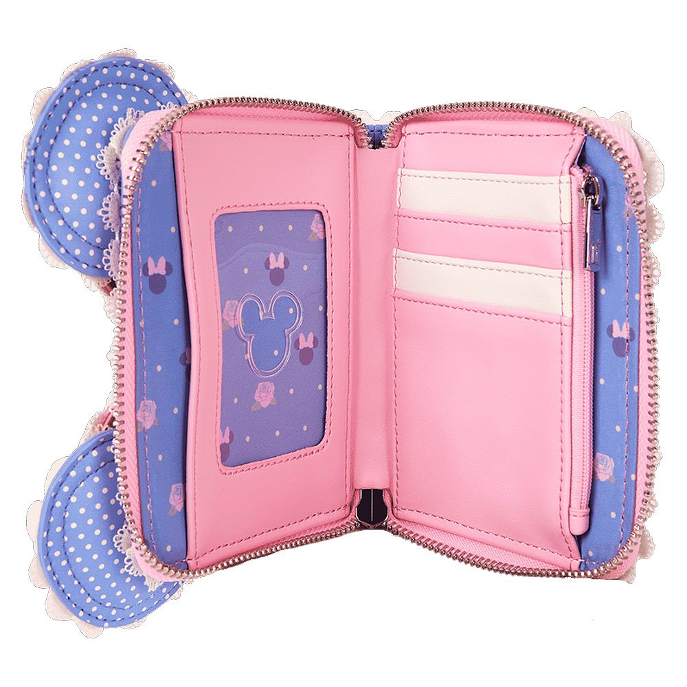 Loungefly x Minnie Mouse Floral and Lace Zip Around Wallet