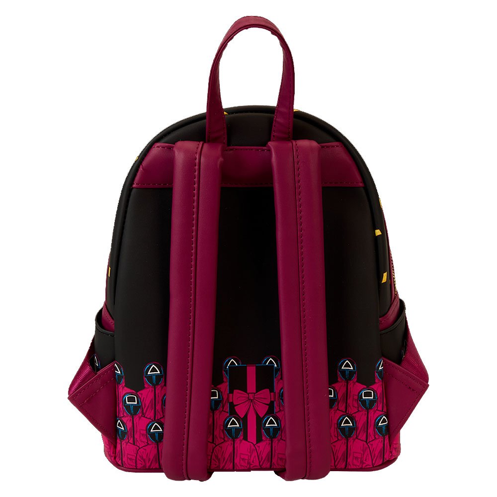 Loungefly x Squid Game Piggy Bank Masked Men Glow Mini Backpack