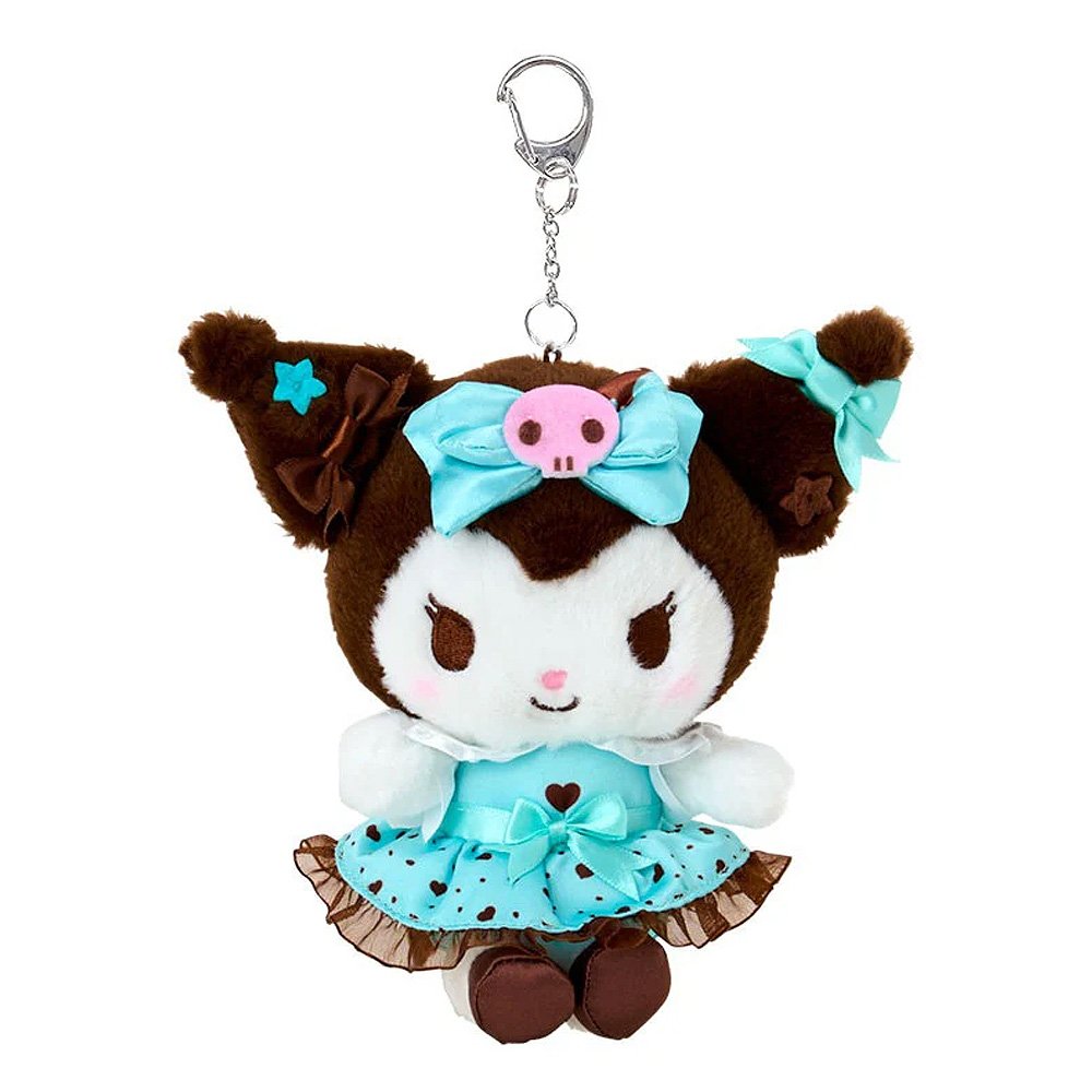 Sanrio Kuromi Mascot Clip-On Plush Keychain : Chocolate Mint
