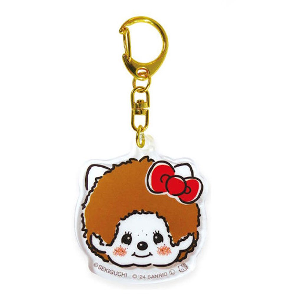Hello Kitty x Monchhichi Acrylic Keychain :Face