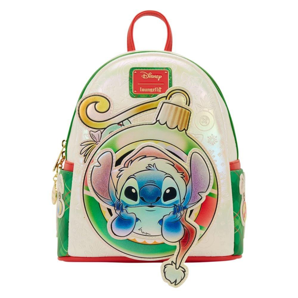 Loungefly x Stitch & Scrump Iridescent Holiday Ornament Mini Backpack