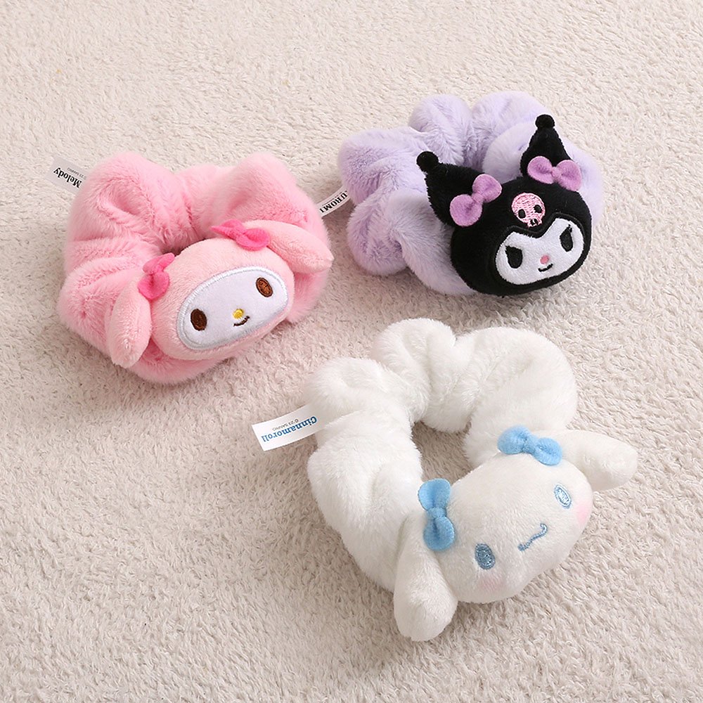Sanrio Characters Fluffy Hair Scrunchies