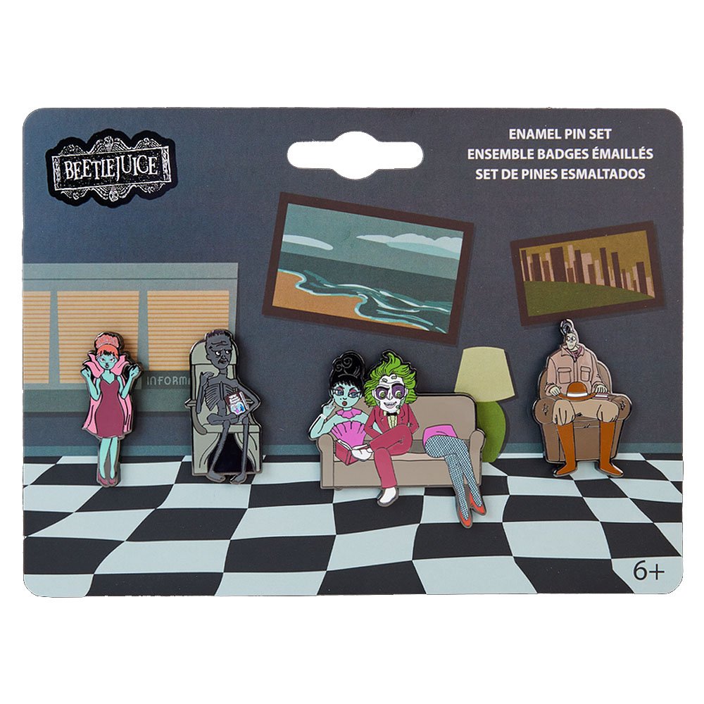 Loungefly x Beetlejuice Waiting Room 4-Piece Pin Set