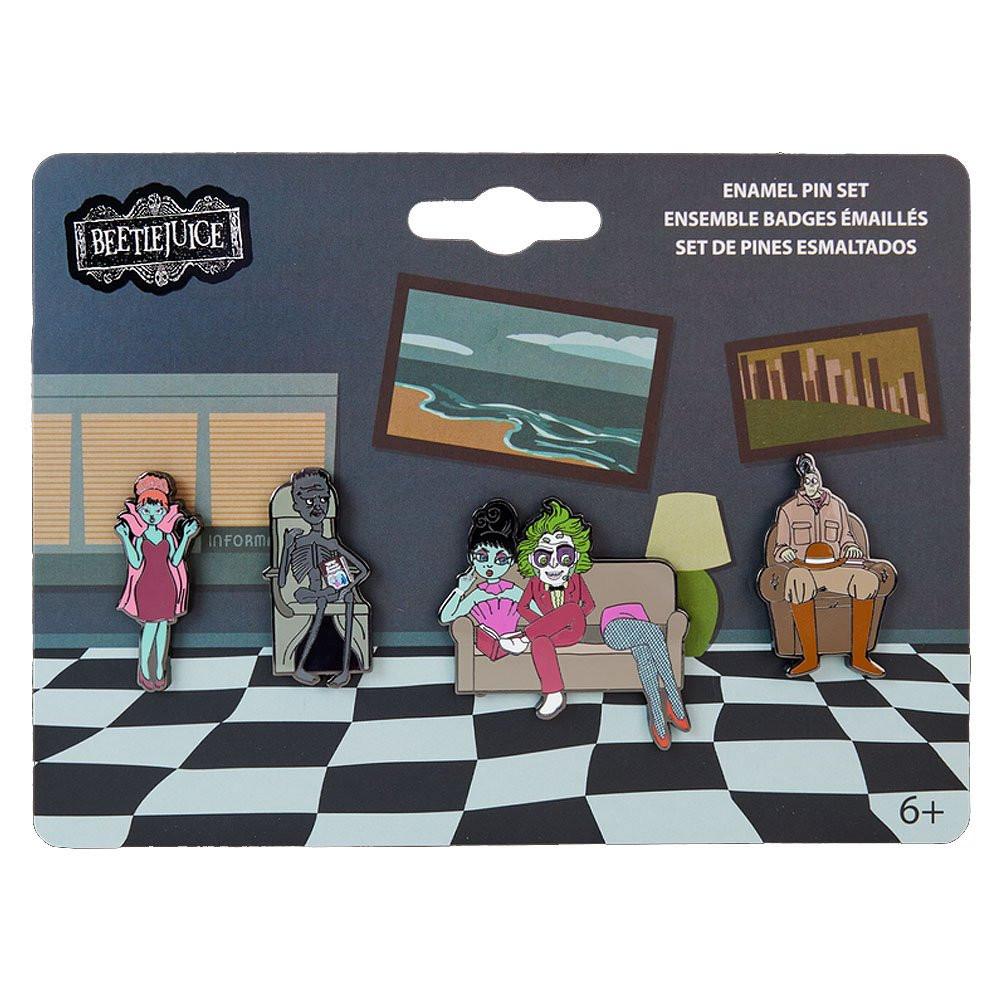 Loungefly x Beetlejuice Waiting Room 4-Piece Pin Set