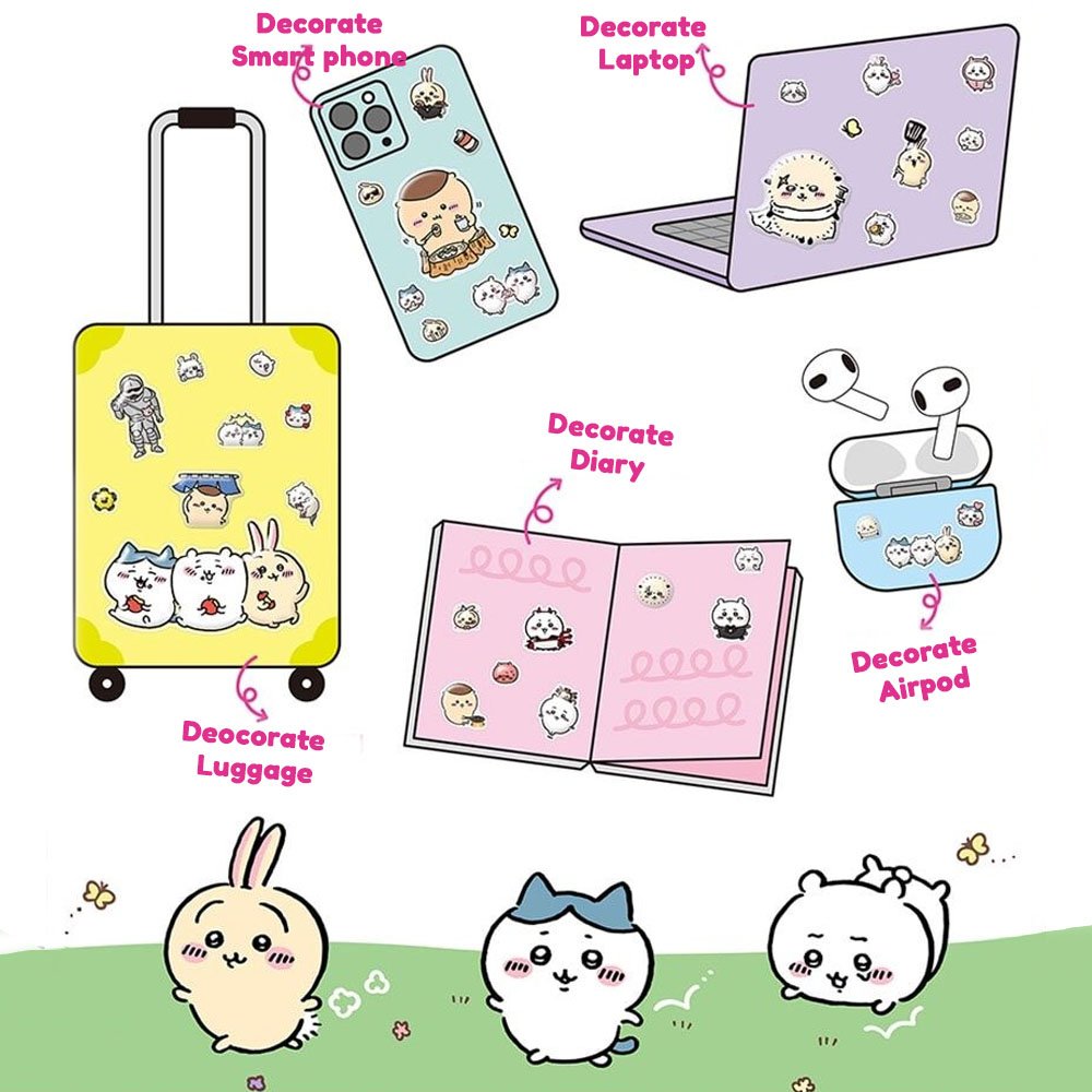 Chiikawa Momonga & Kuri-Manju 5 Size Sticker