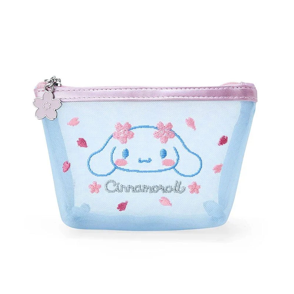 Sanrio Cinnamoroll Mesh Pouch :Pink Sakura