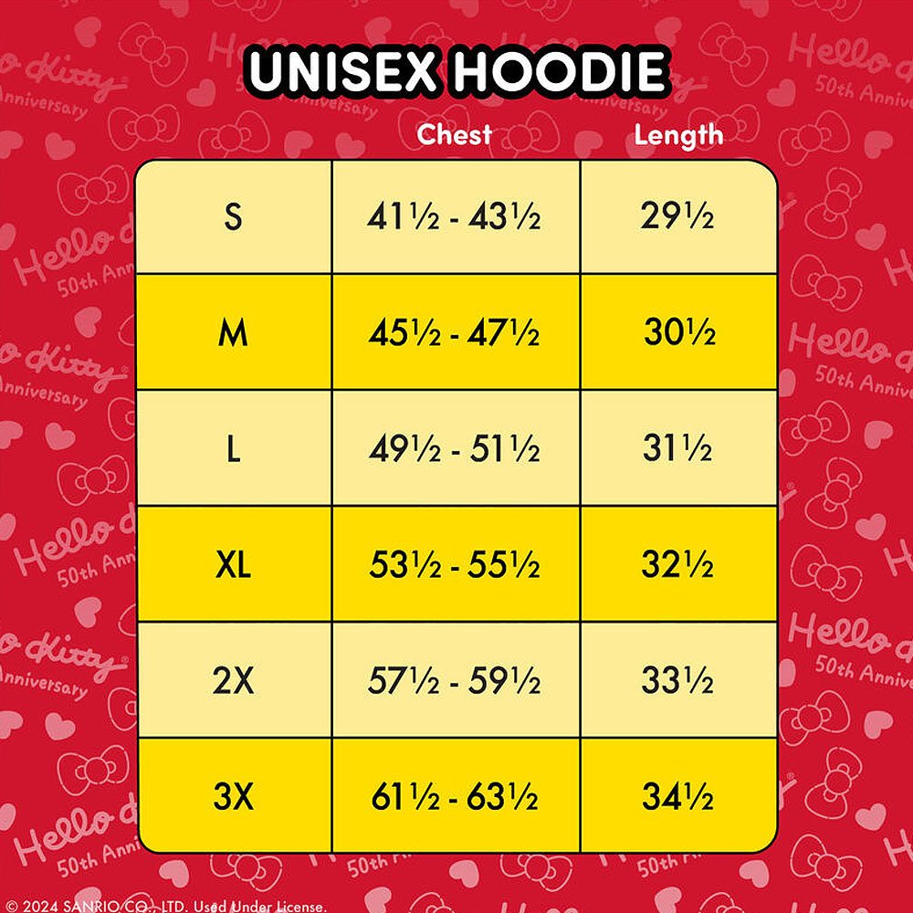 Loungefly x Sanrio Hello Kitty 50th Anniversary Color Block Unisex Hoodie