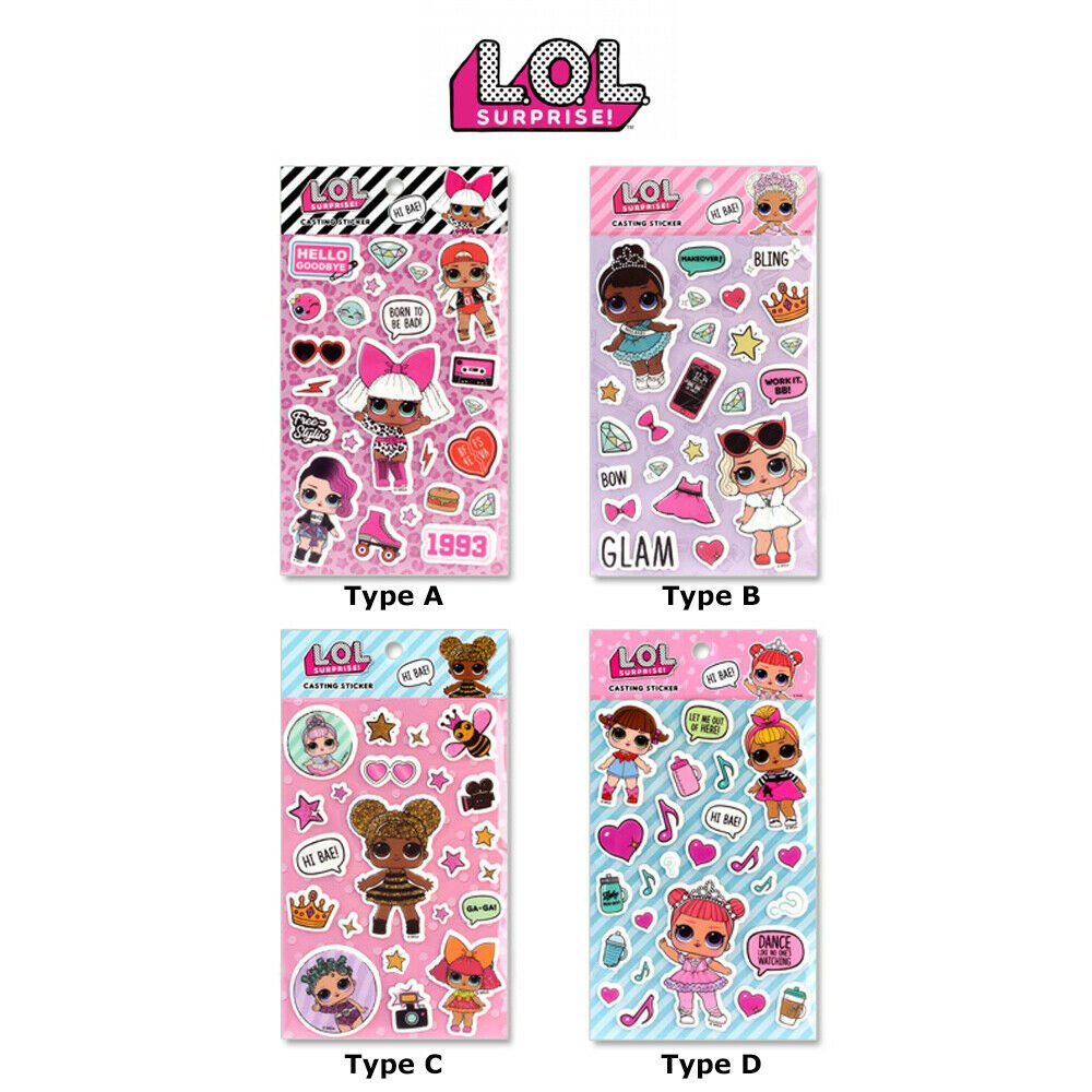 L.O.L Surprise! Diary Deco Scrapbook Deco Soft Casting Stickers 1PC