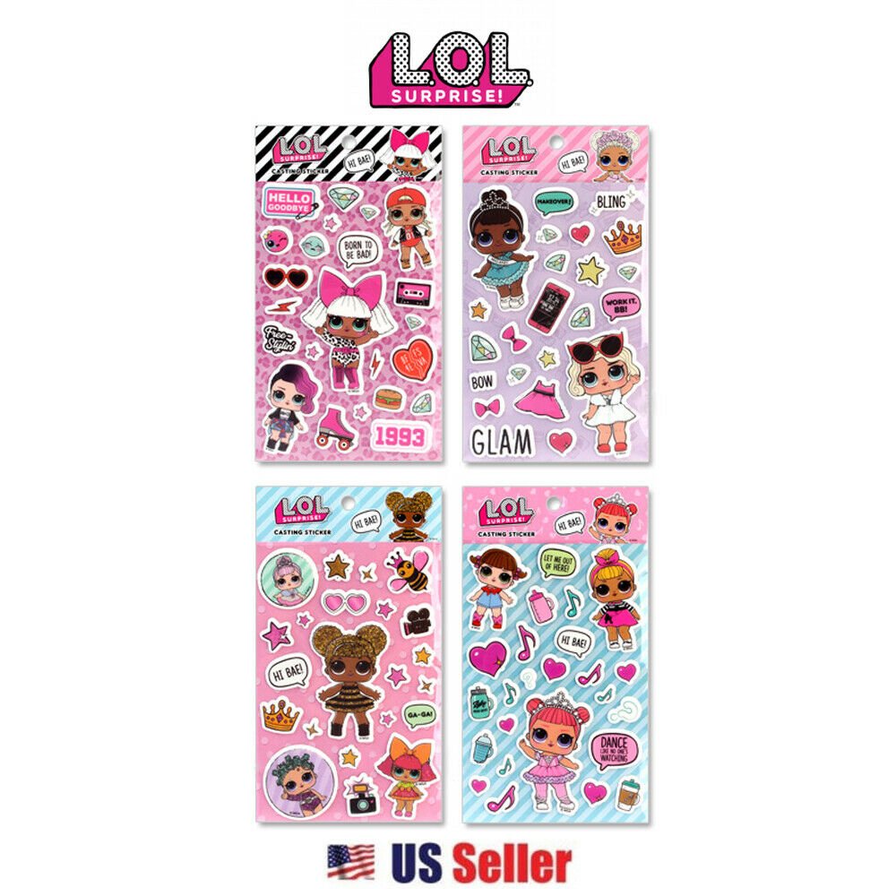 L.O.L Surprise! Diary Deco Scrapbook Deco Soft Casting Stickers 1PC
