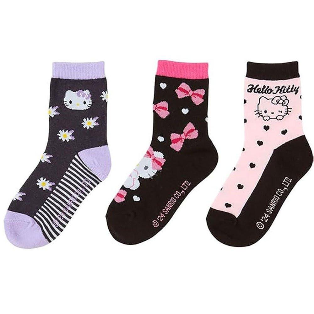 Hello Kitty 3Pair Sneaker Socks :Flower
