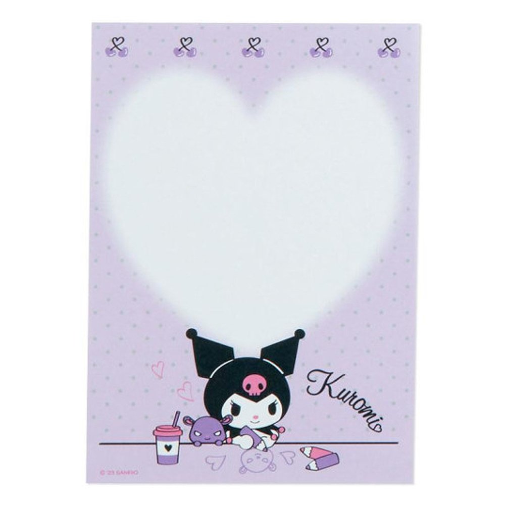 Kuromi Memo Pad & Sticker Set