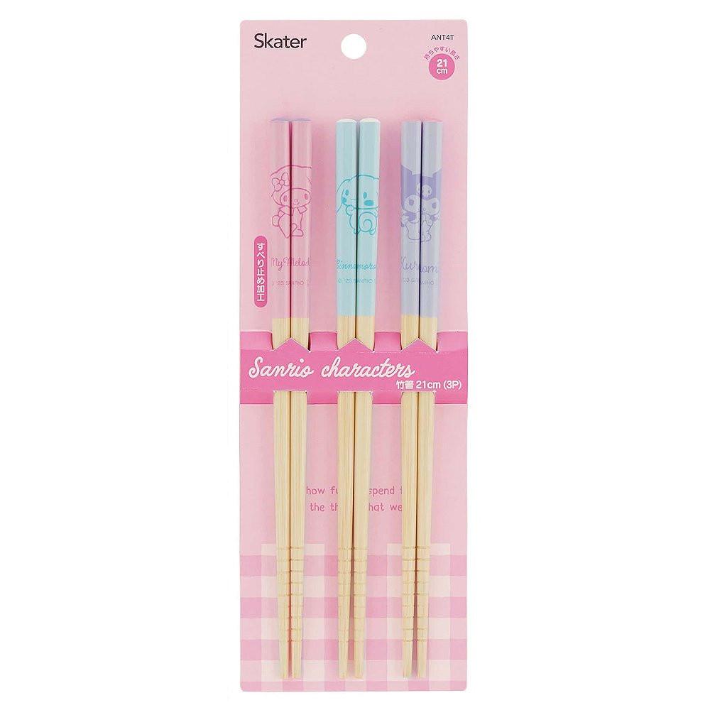 Sanrio Bamboo Chopsticks 3 Set