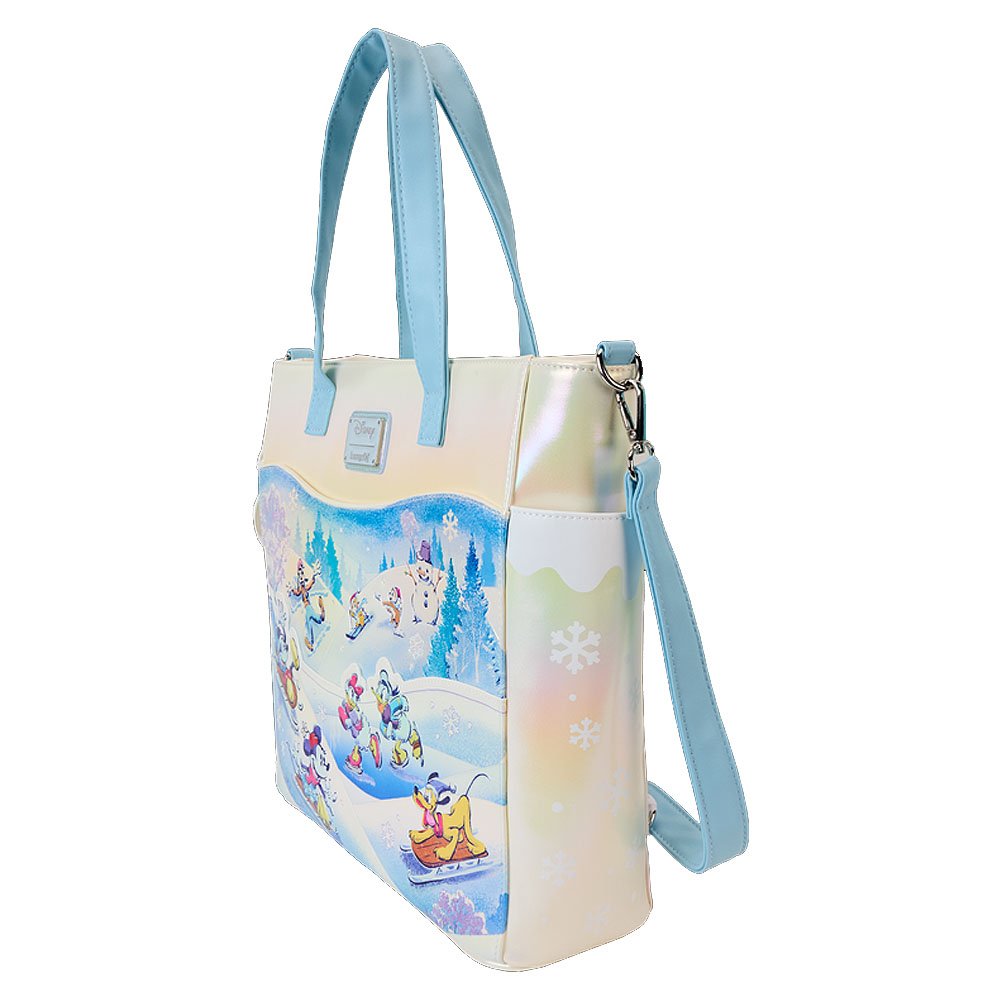 Loungefly x Mickey & Friends Winter Wonderland Scene Convertible Backpack & Tote Bag