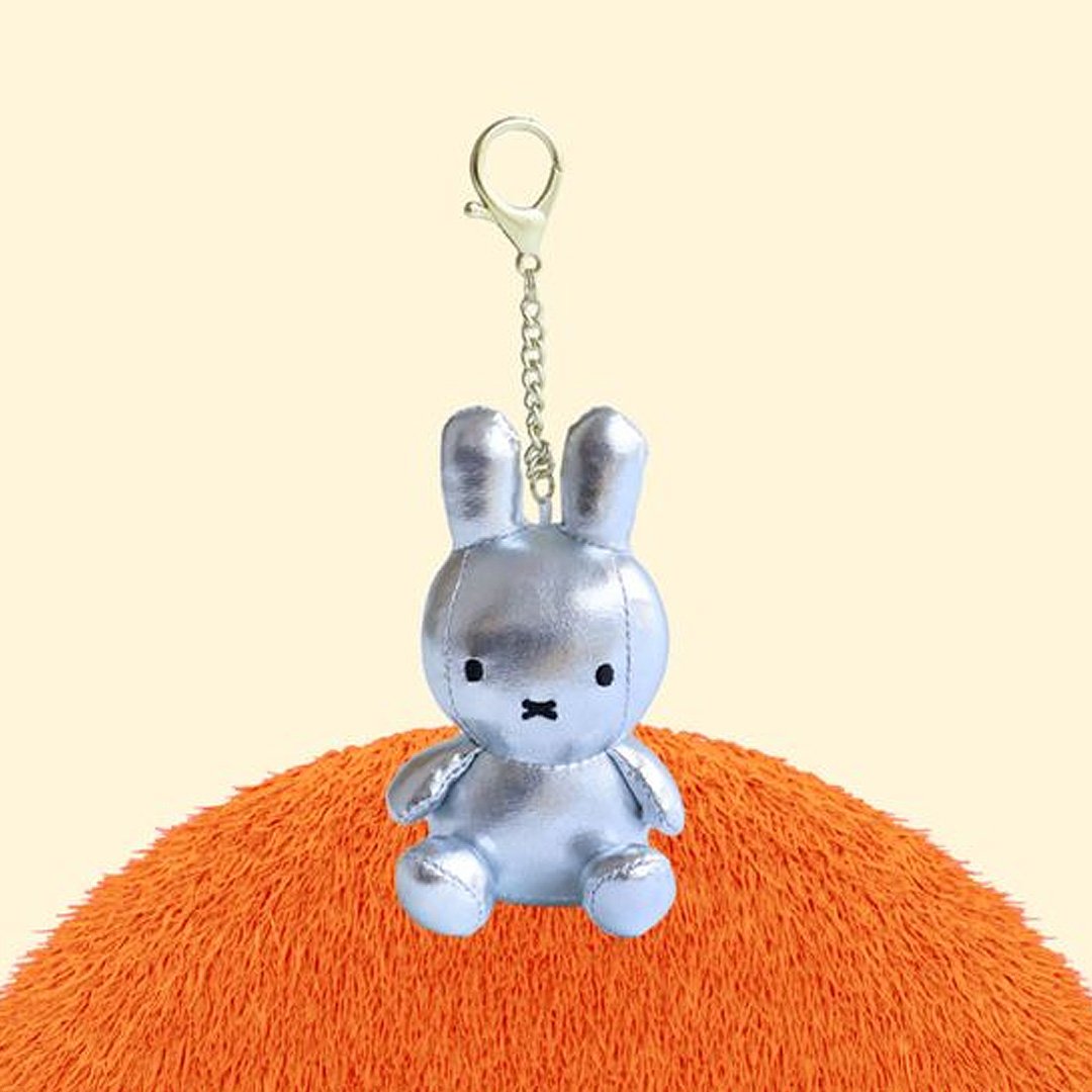 Miffy Silver and Gold Mascot Plush Keychain