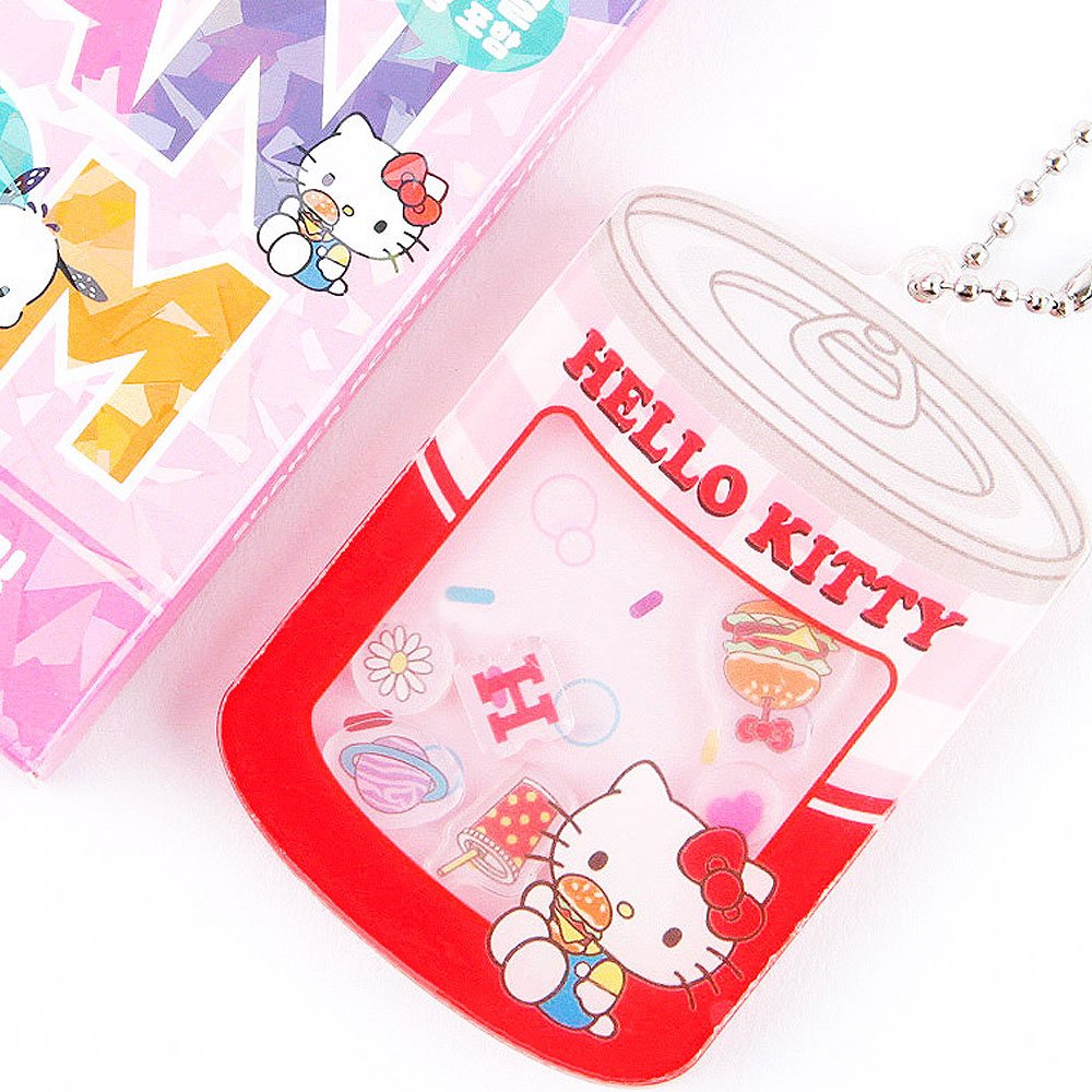 Hello Kitty-themed Acrylic Shake Keychain with colorful design on a white background