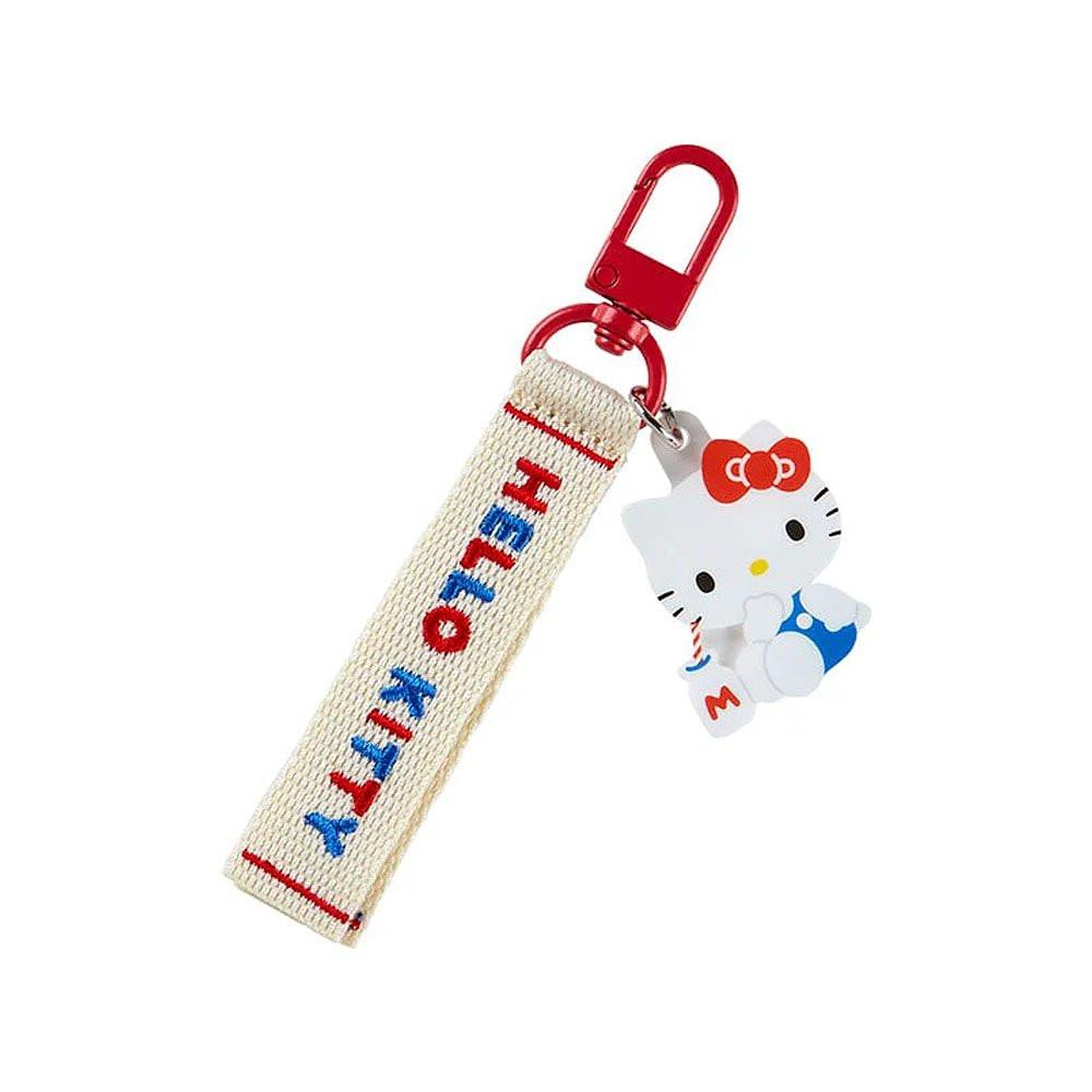 Sanrio Hello Kitty Embroidered Logo Keychain :Retro Series