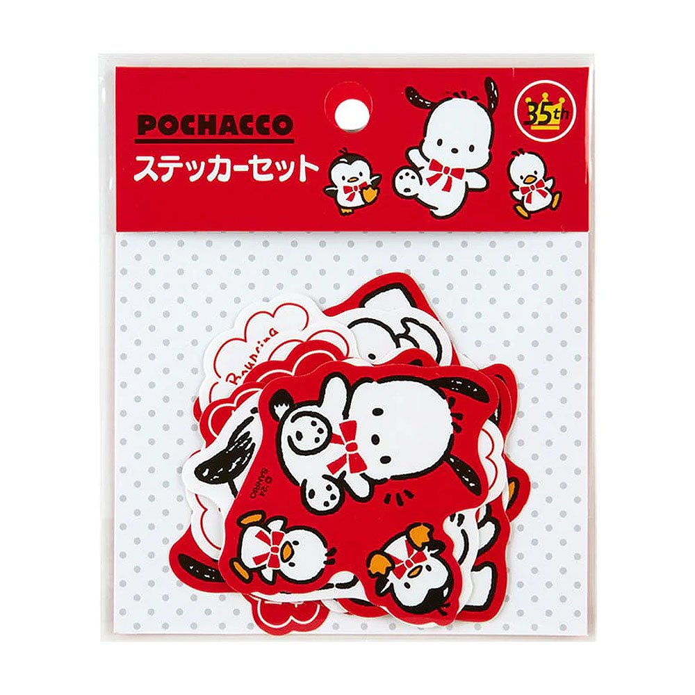 Sanrio Pochacco10-pc Sticker Pack :35th Anniversary