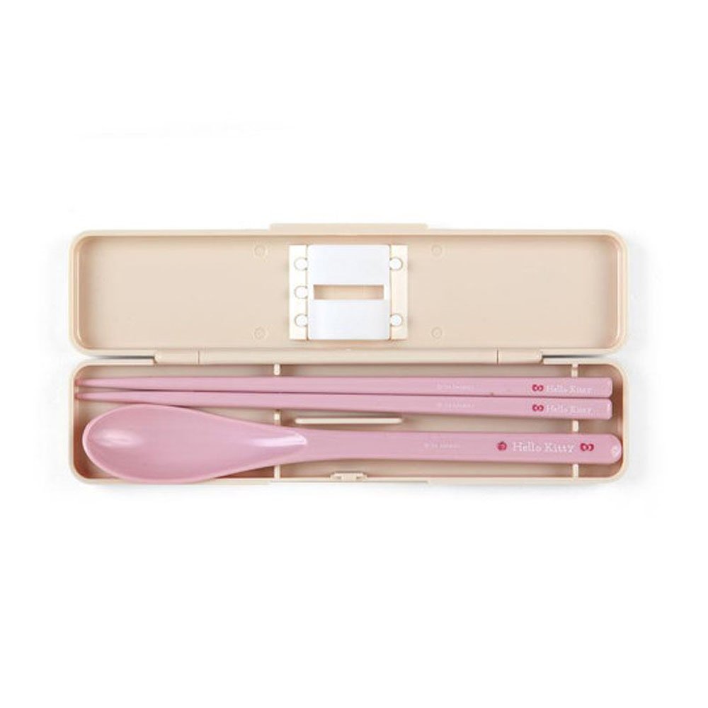 Hello Kitty Bento Box & Chopsticks & Spoon with Case Set