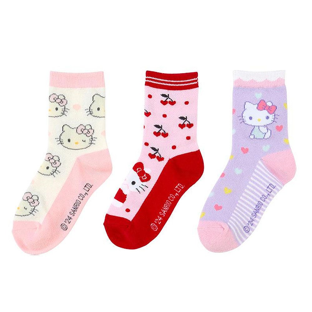 Hello Kitty 3Pair Sneaker Socks :Heart