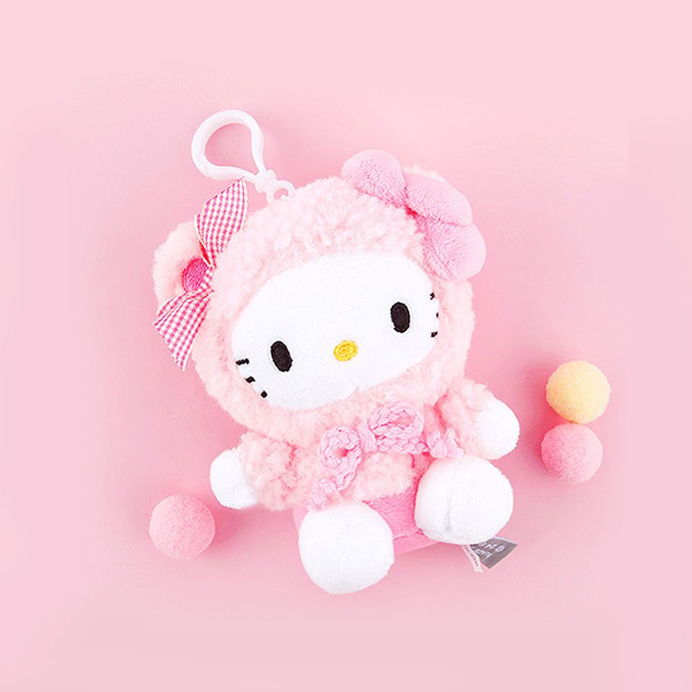 Sanrio Hello Kitty Fluffy Hoodie Clip-On Plush
