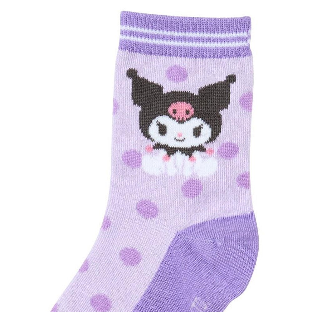Kuromi 3Pair Sneaker Socks :Purple