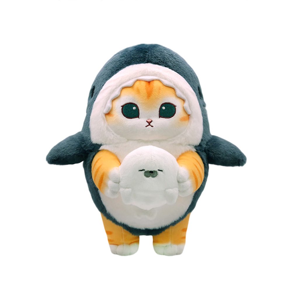 Mofusand Shark Meow Plush :Yellow Cat