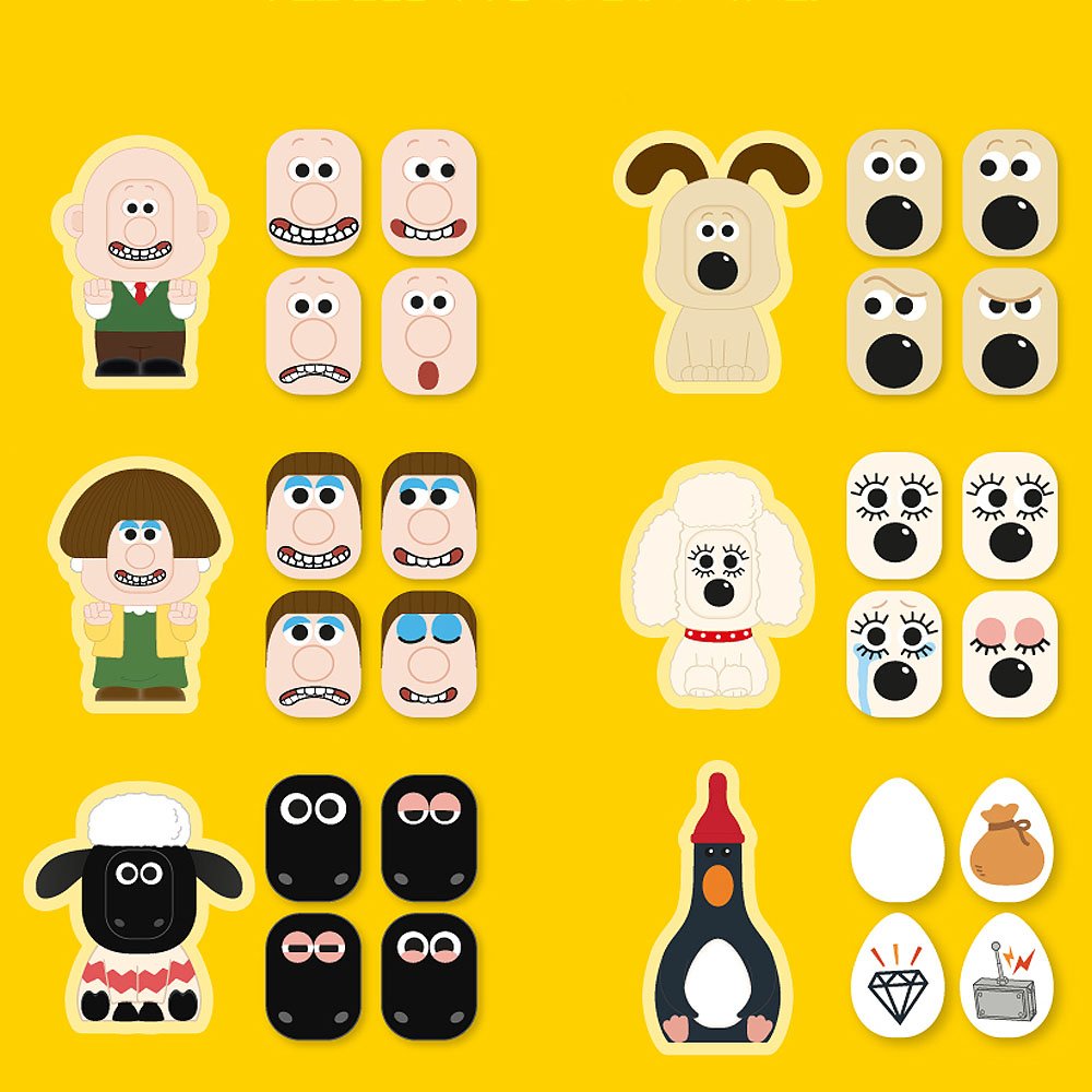 Wallace & Gromit Face Change Random Figure