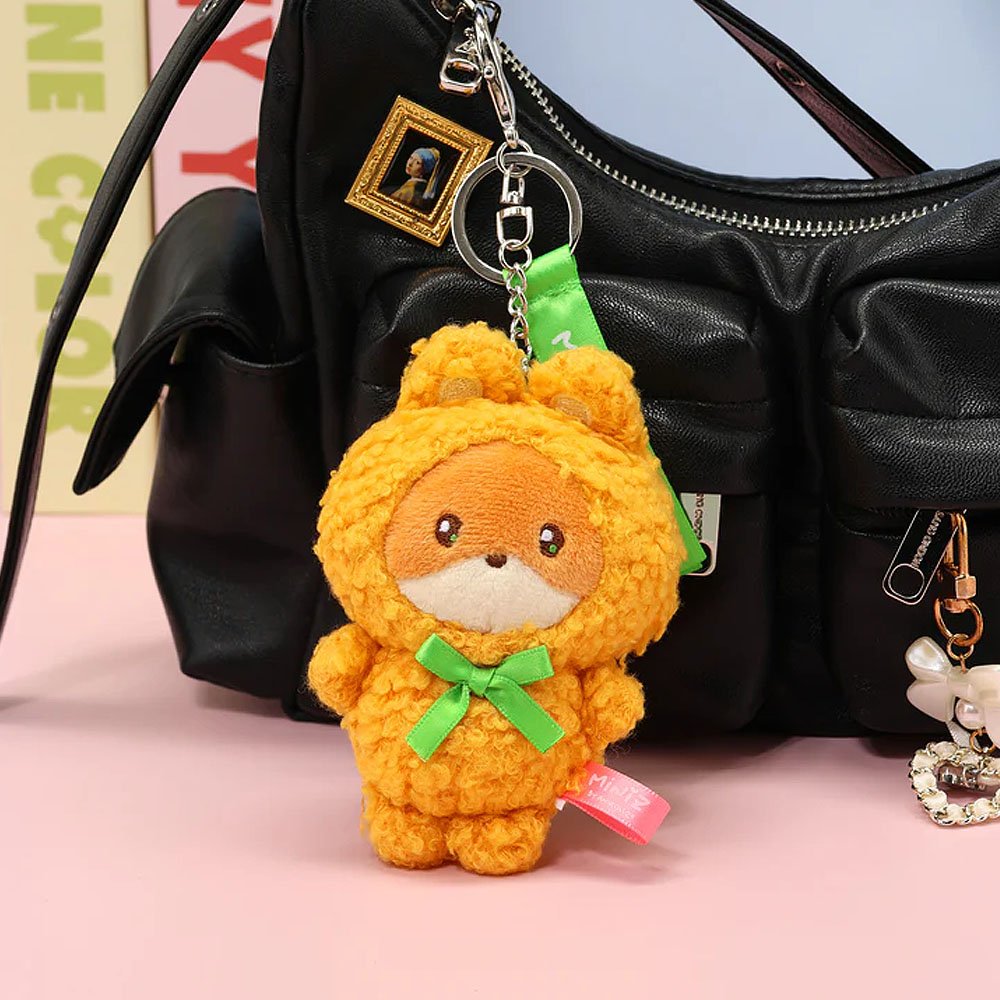 Anirollz Miniz Bunny Costume Foxiroll Plush Charm Keychain