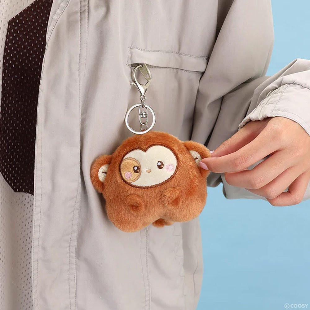 Anirollz Miniz Monkey Puppiroll Plush Charm Keychain
