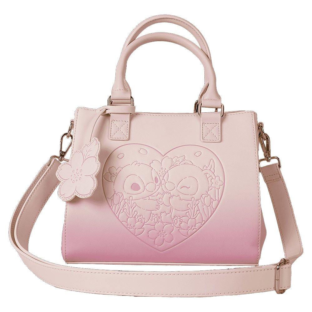 Loungefly x Stitch & Angel Cherry Blossom Heart Crossbody Bag