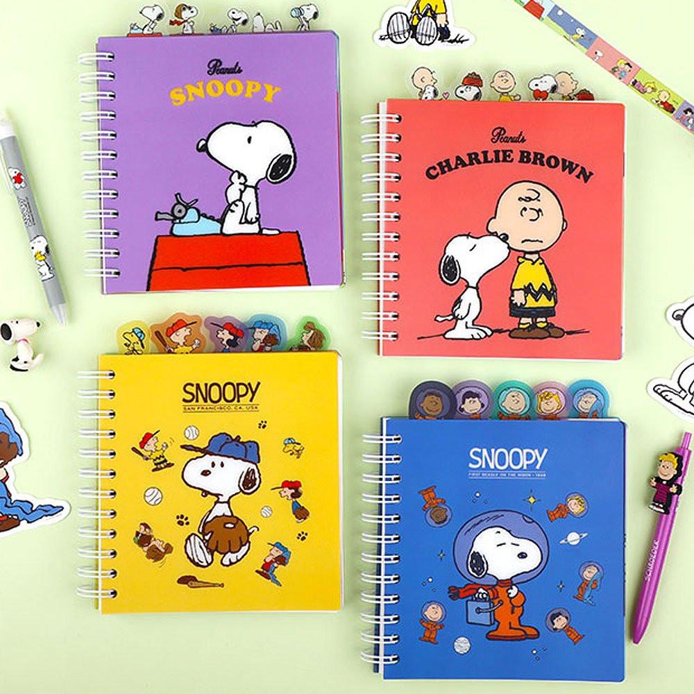 Peanuts Snoopy Space 4-Tab Index Notebook