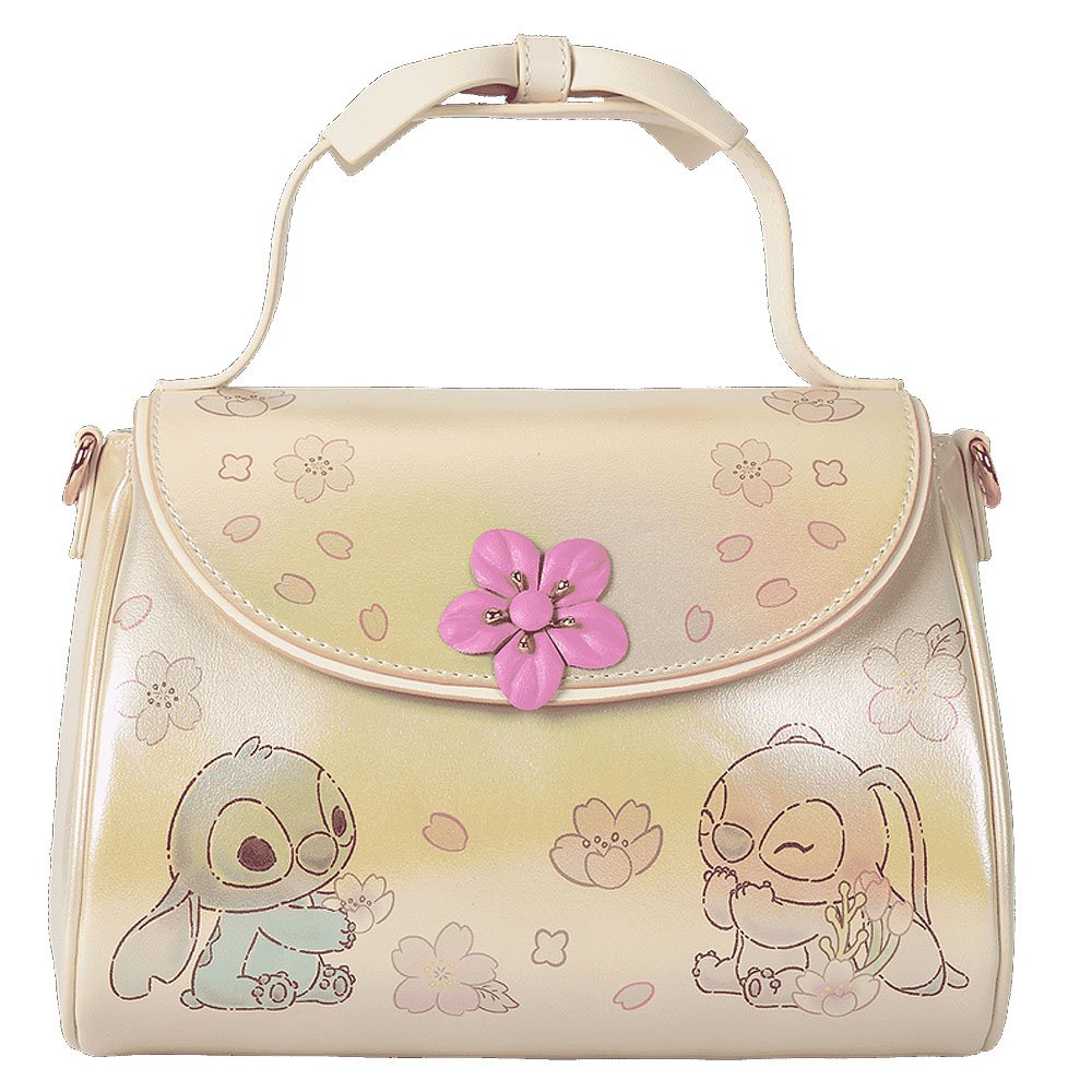 Loungefly x Stitch & Angel Cherry Blossom Bow Handle Crossbody Bag