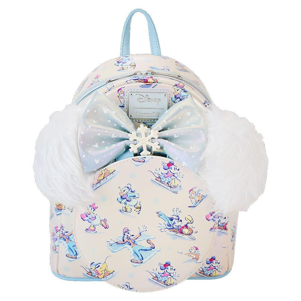 Loungefly x Mickey & Friends Winter Wonderland Mini Backpack With Ear Headband