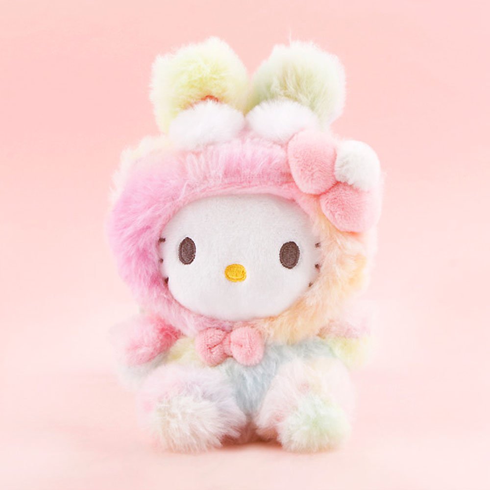 Sanrio Hello Kitty Rainbow Clip-On Plush