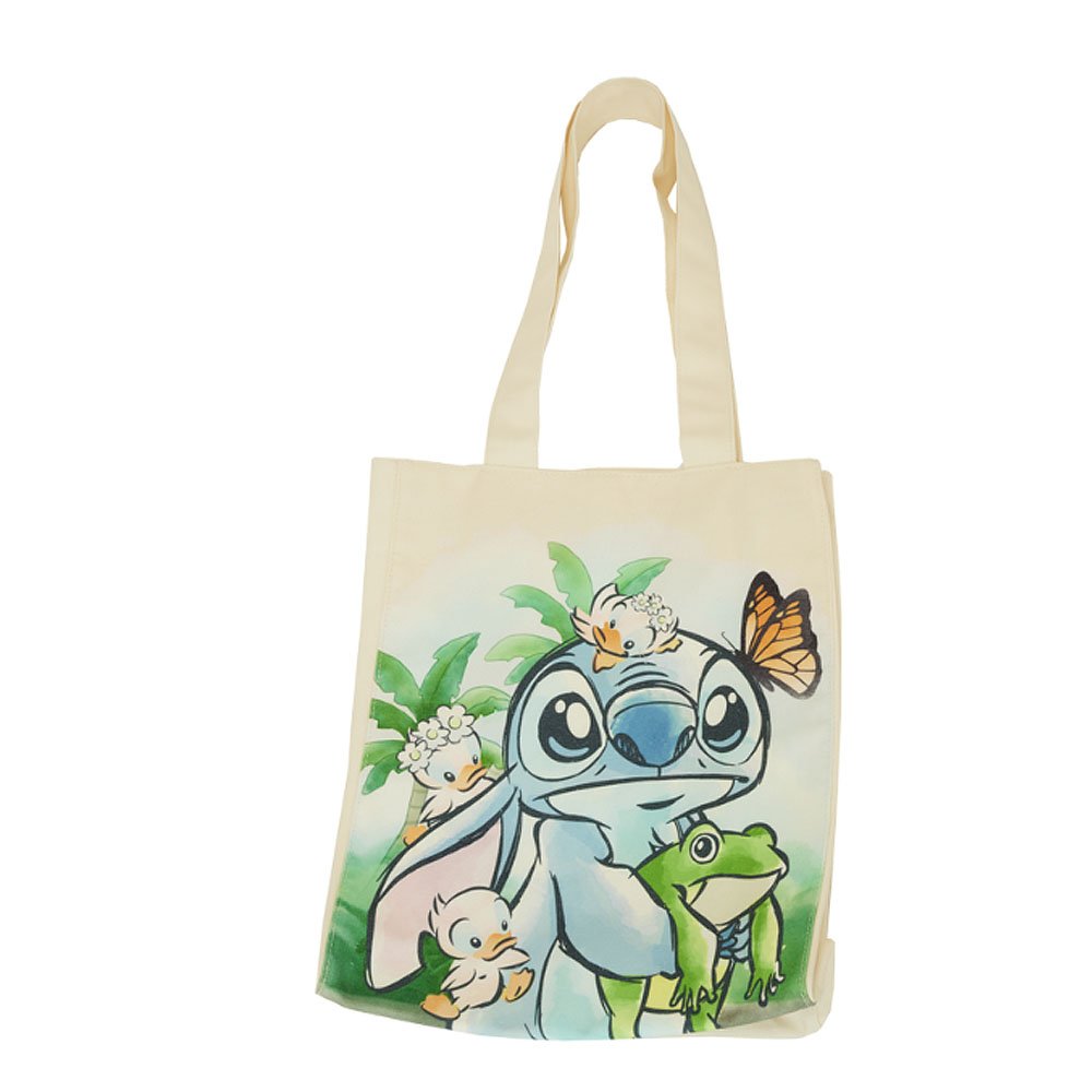 Loungefly x Stitch Springtime Daisy Canvas Tote Bag
