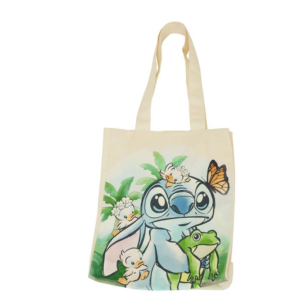 Loungefly x Stitch Springtime Daisy Canvas Tote Bag