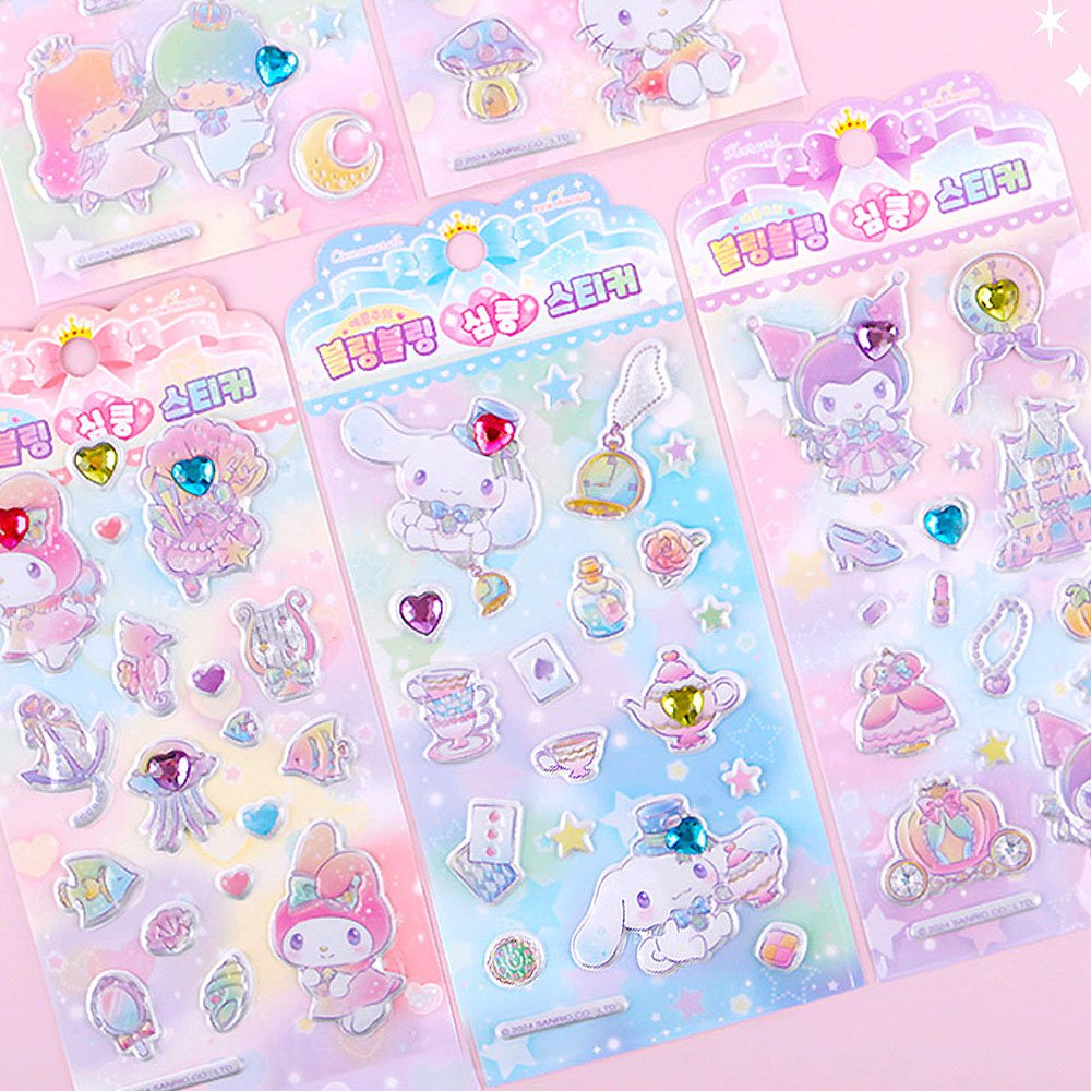 Sanrio Epoxy Puffy 3D Sticker with Rhinestones