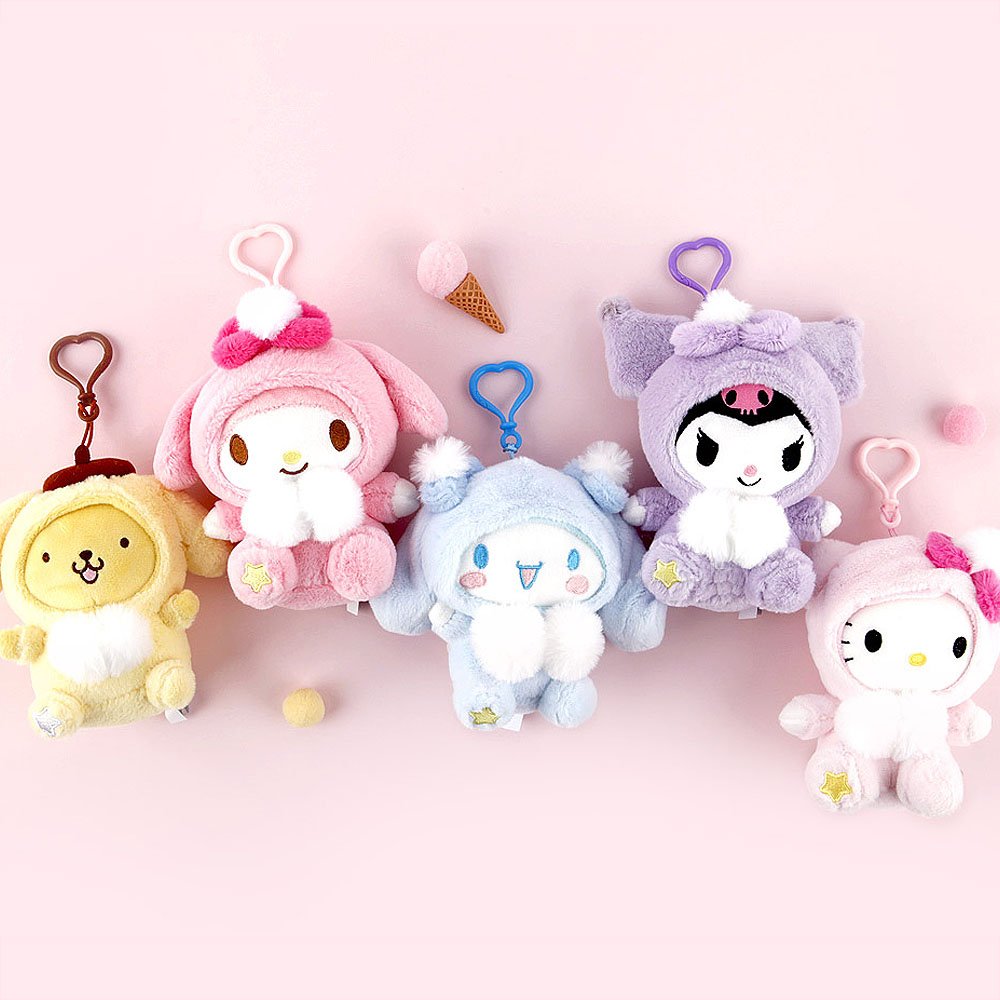 Sanrio Characters Pastel Costume Clip-On Plush