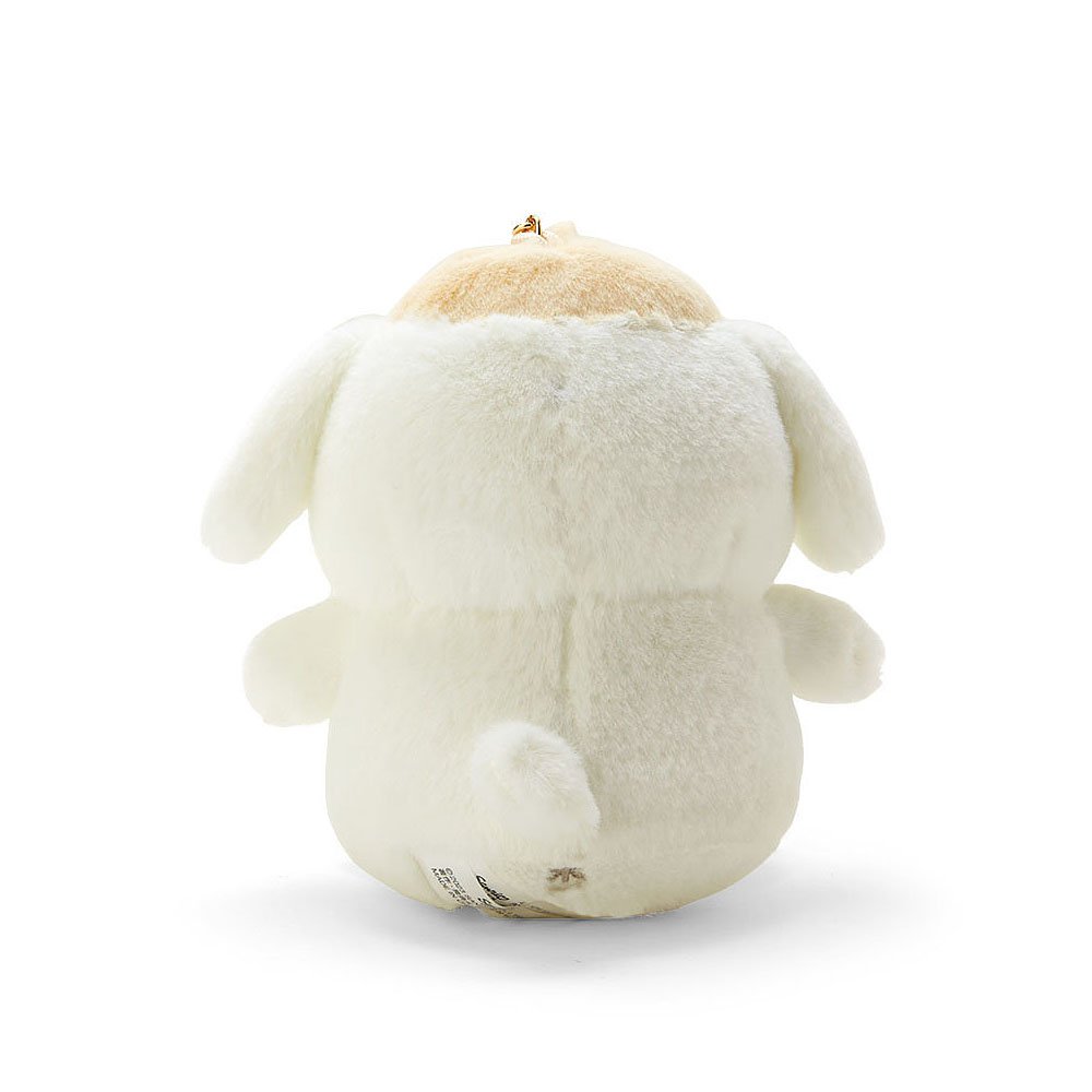 Pompompurin Fluffy Plush Keychain: White Gold