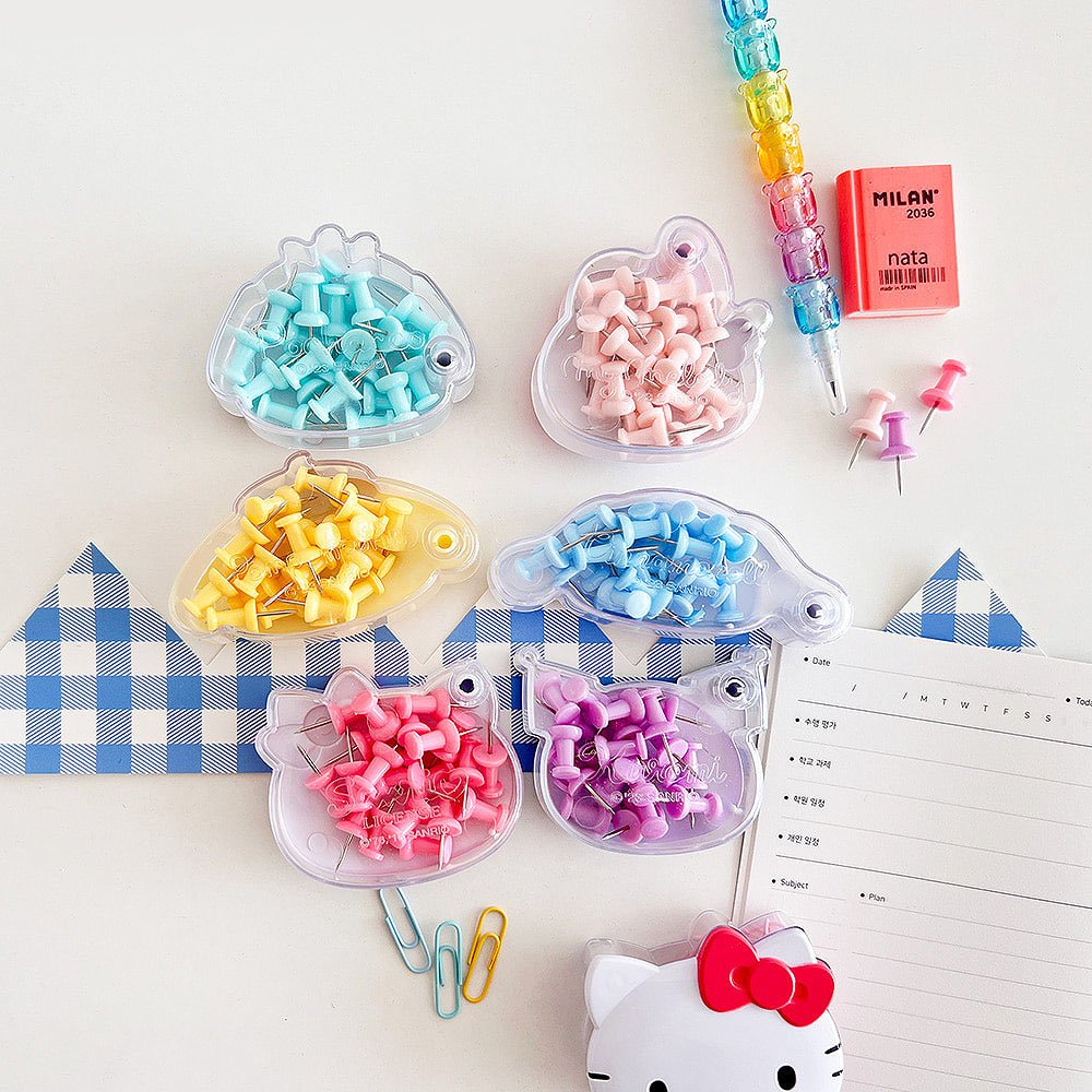 Sanrio Characters Push Pin with Face Case