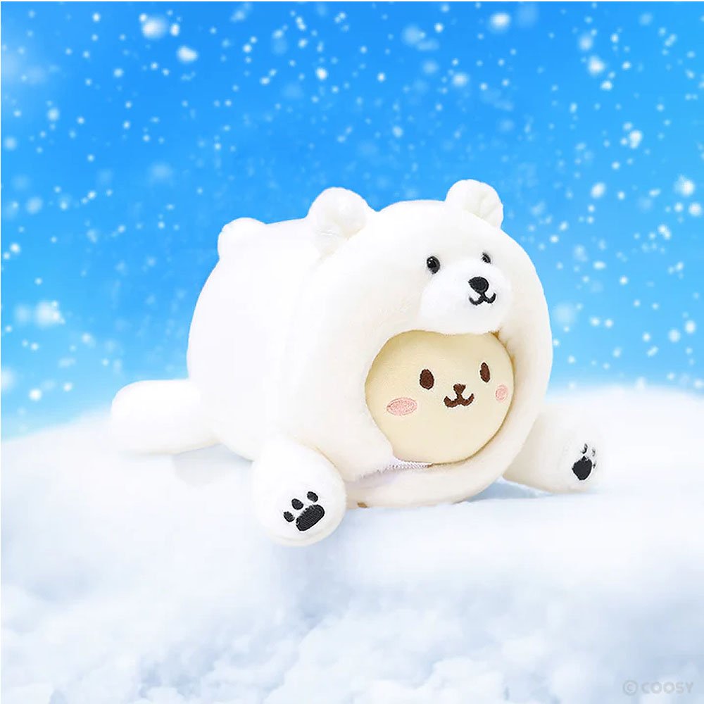 Anirollz Polar Bear Bunniroll Small Outfitz Plush