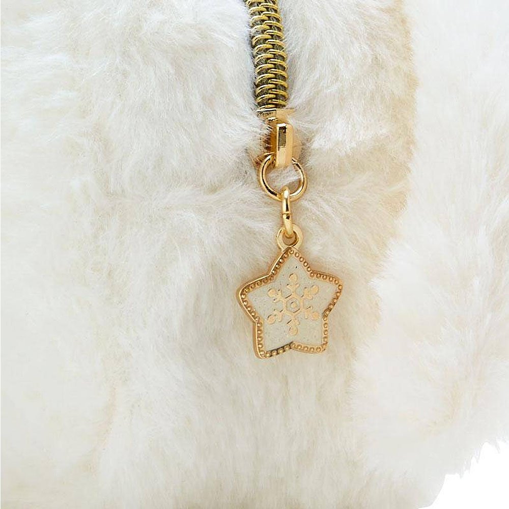 Pompompurin Fluffy Plush Clutch: White Gold