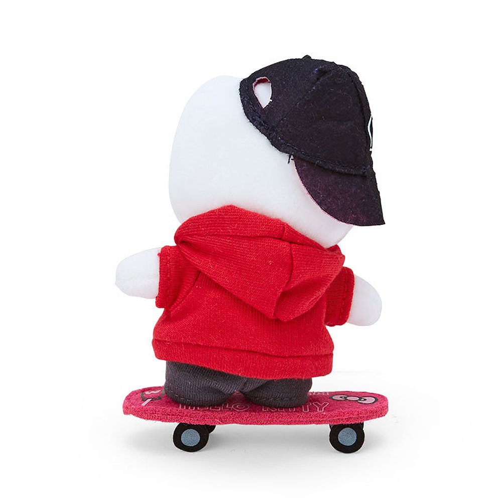 Hello Kitty Skateboard Plush Mascot Keychain