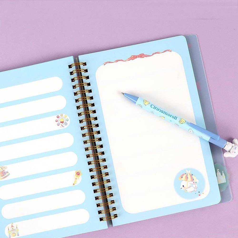 Sanrio Cinnamoroll & Kuromi Blingbling 4-Tab Index Notebook