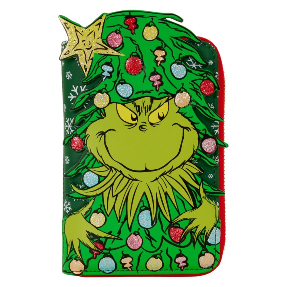Loungefly x Dr. Seuss How the Grinch Stole Christmas! Tree Zip Around Wallet