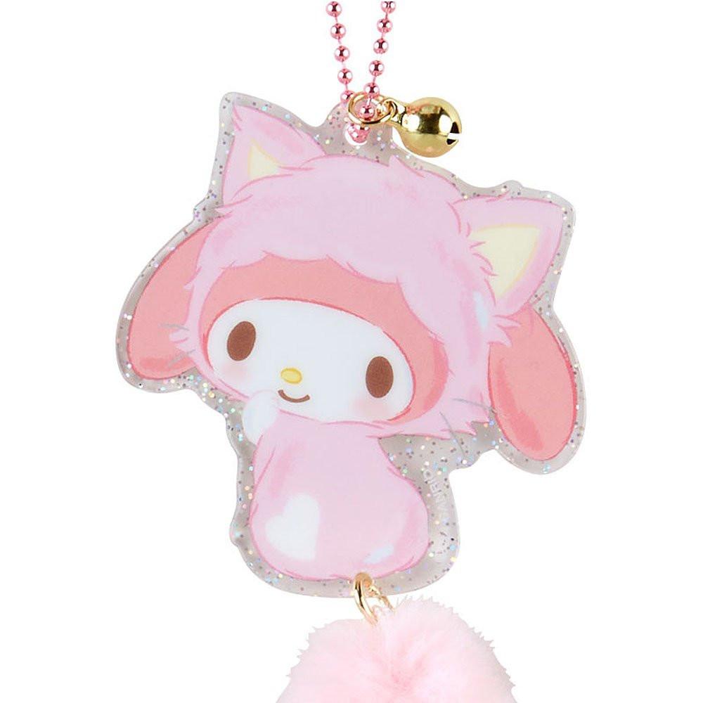 Sanrio Cat Acrylic Fur Tail Keyring