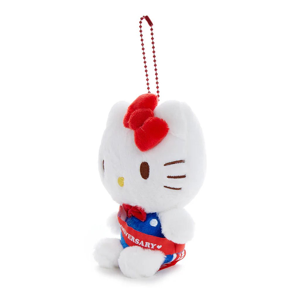 Hello Kitty 50th Anniversary Ribbon Mascot Keychain Plush
