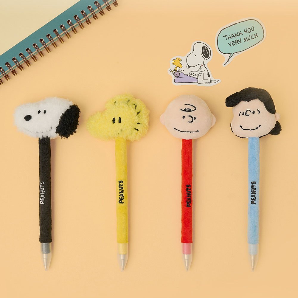 Peanuts Snoopy and Friends Face Plush Pen