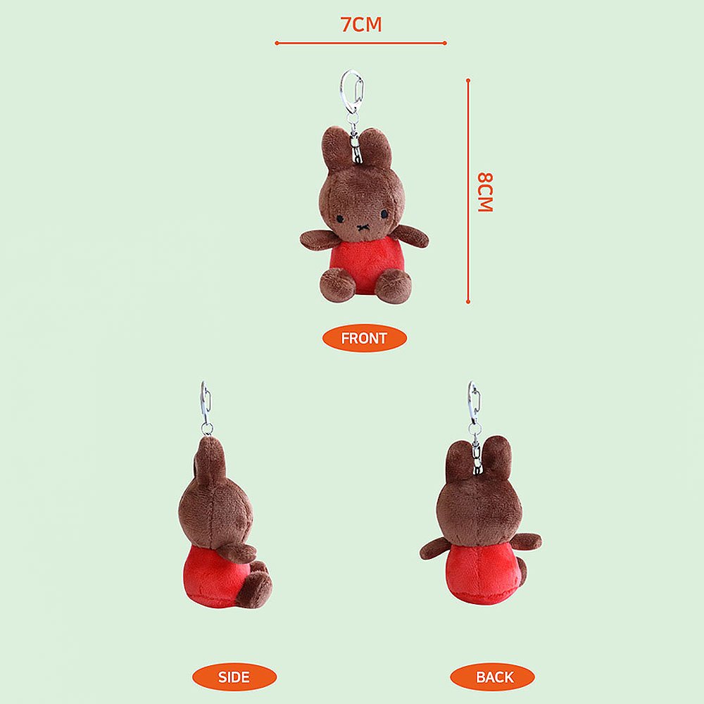 Miffy Mascot Clip-On Keychain